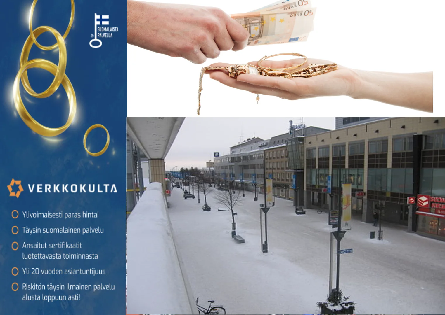 Kulta rahaksi parhaalla hinnalla myös Kouvolassa