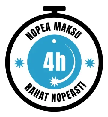 Nopea maksu, jopa 4h sisällä