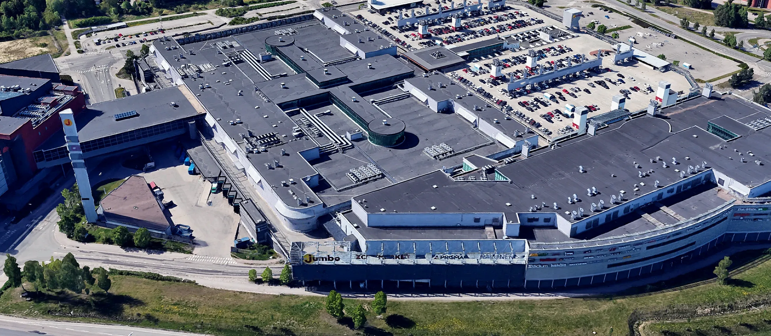 Kauppakeskus Jumbo Vantaalla ilmasta, Verkkokulta Smart -noutopiste K-Citymarket Vantaa Jumbossa
